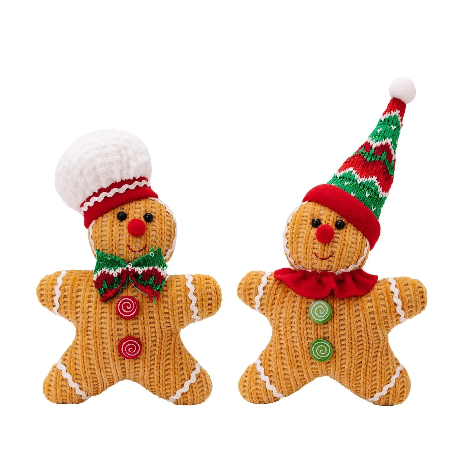 Creative Gingerbread Man Plush Pendant, Little Doll Figurine, Party Christmas Tree Hanging Decor, Festive Holiday Decoration