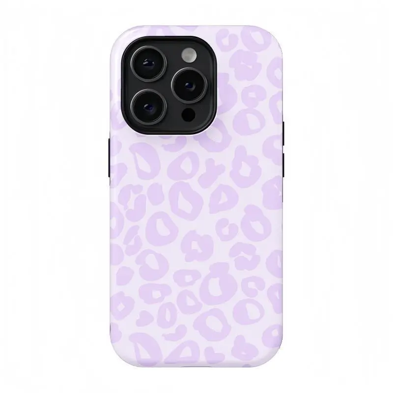 Leopard Print Purple Premium Cellphone Case - Shockproof Protective Cover for Various iPhone Devices (17 ProMax,16 ProMax/Pro/Plus,15,14,13), Handheld Casing, Ideal Gift for Girls