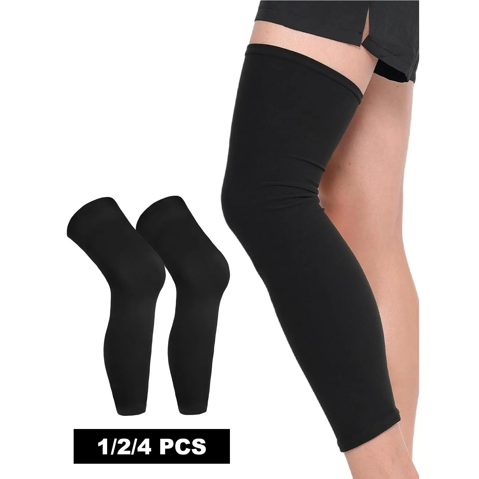 1/2/4PCS Thigh-High Compression Sleeves – Medical-Grade Moisture-Wicking for Men & Women, Sports Support & Recovery