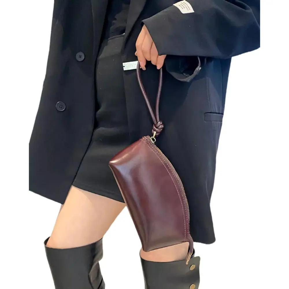 Handmade Compact Sports & Outdoor Accessory Wristlet Clutch Wallet - 2026 Early Spring New Arrival, Premium Top-Grain Vegetable-Tanned Cowhide, Durable, Detachable, Small Phone-Fit, Ideal for Casual Daily Wear