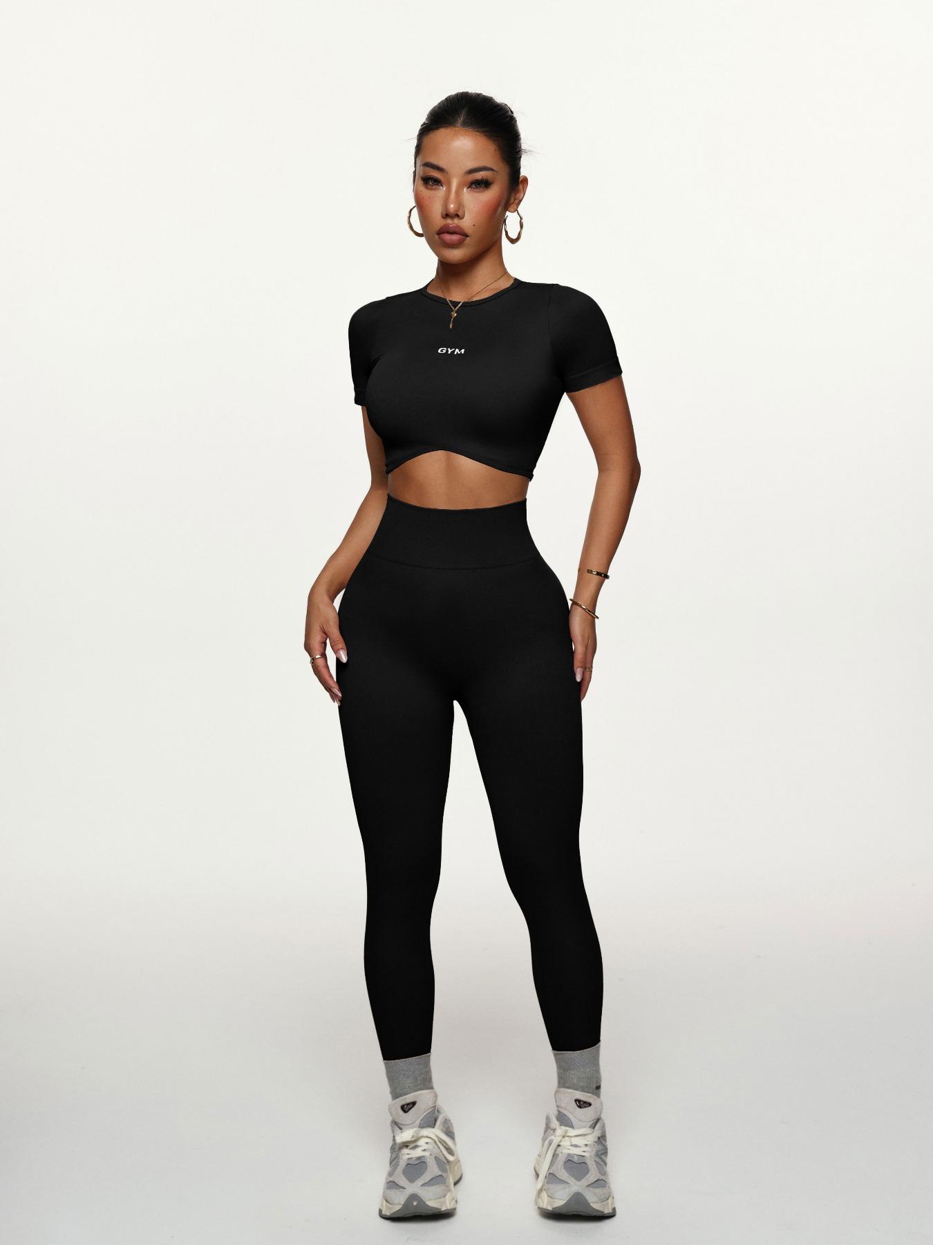 High Elastic Seamless Women's Sports Set, Comfortable Yoga Leggings for Active Lifestyle, Fashionable Gym Apparel, Yoga Clothes Set