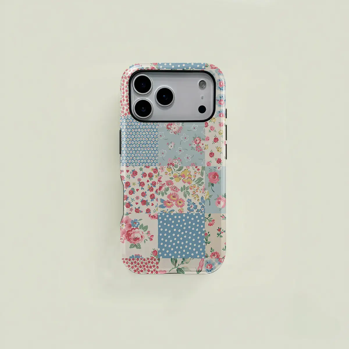 SUZIE Quilt Patchwork Phone Case |   Protective Vintage cottage Premium Film 2 in 1 Phone Case - Durable, Shock Absorbing and Stylish Protection - Compatible with iPhone 17 16, 15, 14, 13, 12, 11, Plus, Pro, Pro Max, Perfect birthday gift for friends.