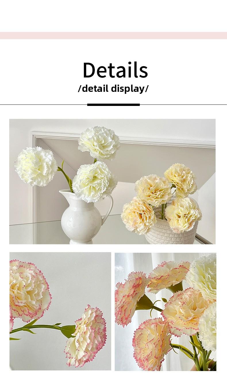 Artificial carnations, fake flowers for Mother's Day, Teacher's Day, room, bedroom, living room decoration, floral ornaments, photo props