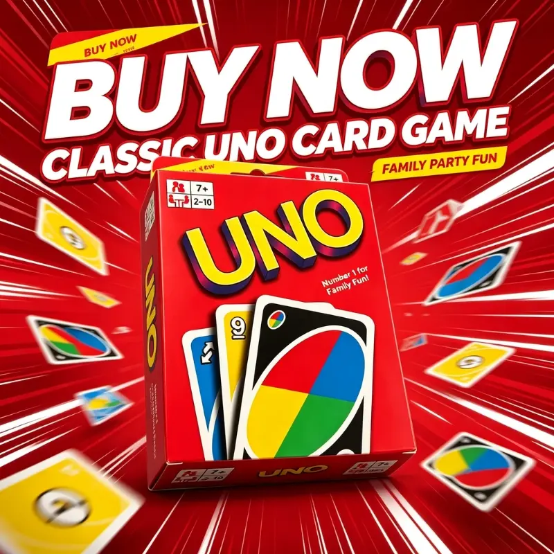 Compact UNO Standard Playing Cards Classic Color Matching Board Game Easy Carry Outdoor Holiday Entertainment Game for Family Adults