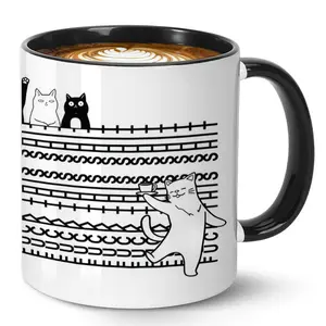Funny Fk This Shit Cat Coffee Mug – Hidden Message Heat Sensitive Ceramic Tea Cup, 11oz Magic Color Changing Mug, Great Birthday Gifts and Christmas Gift for Cat Lover**
