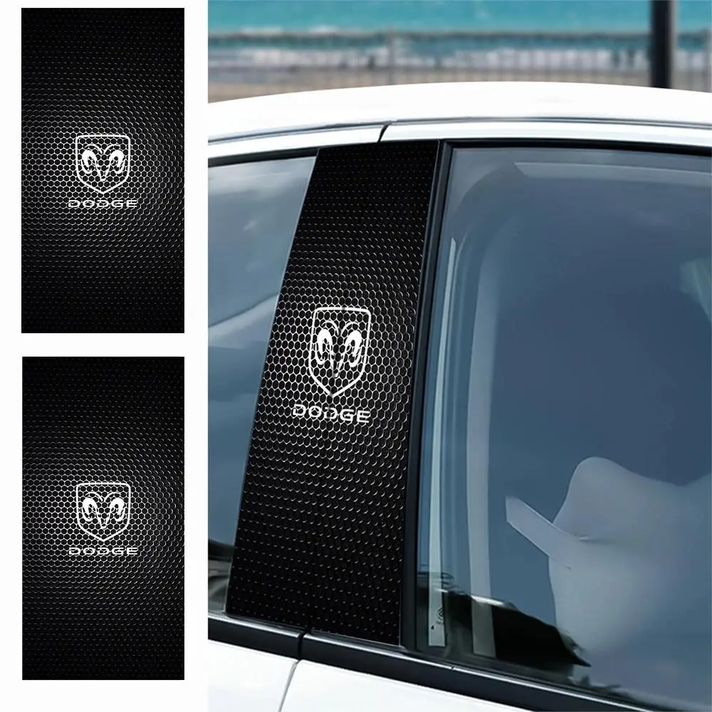 PVC Car B-pillar Sticker Center Column Cover Decals Auto Accessories For Dodge Durango Caliber Dakota Neon SXT Colt Ram Dart SRT