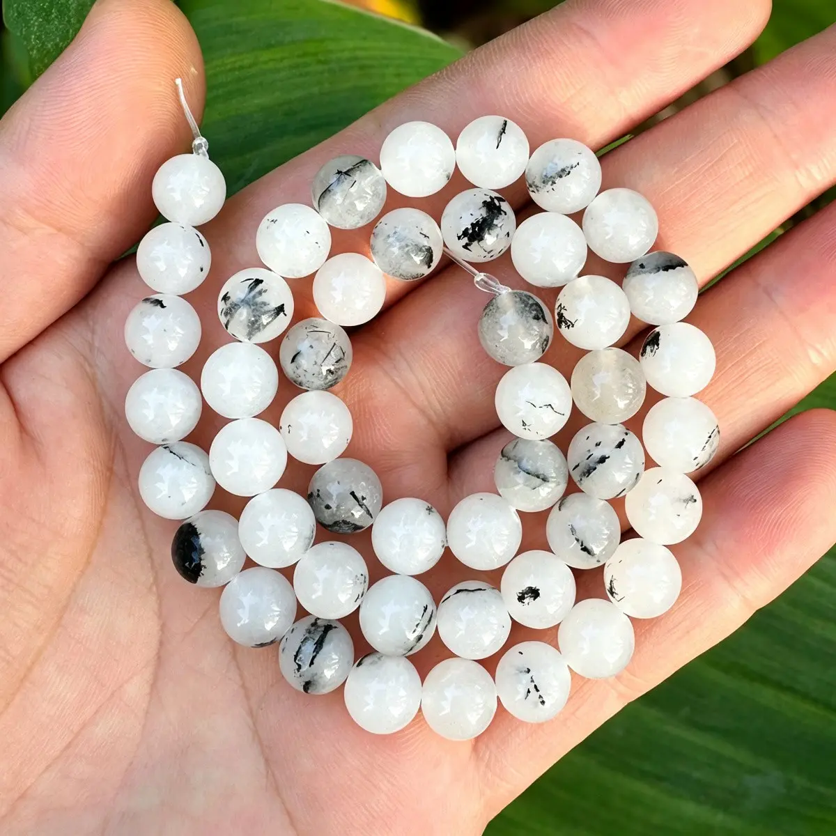 Premium Natural Vein Agate Beads 4mm 6mm 8mm 10mm, and Round Loose Beads, Healing Crystal Gemstone for Jewelry Making