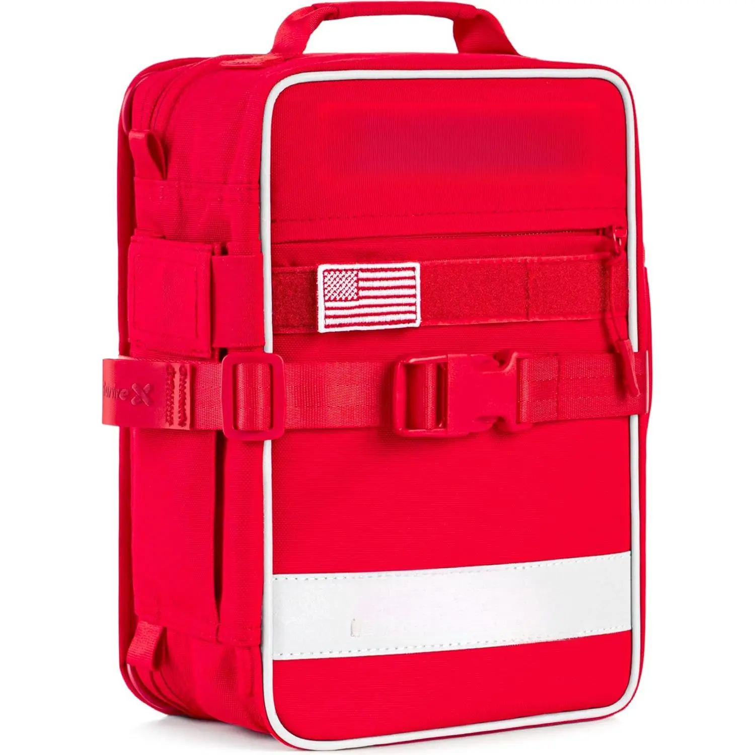 Large First Aid Kit  Car, Travel & Home - Emergency Kit  Hiking, Camping, Backpacking and Outdoors - Includes Zip Stitch Wound Closure Strips