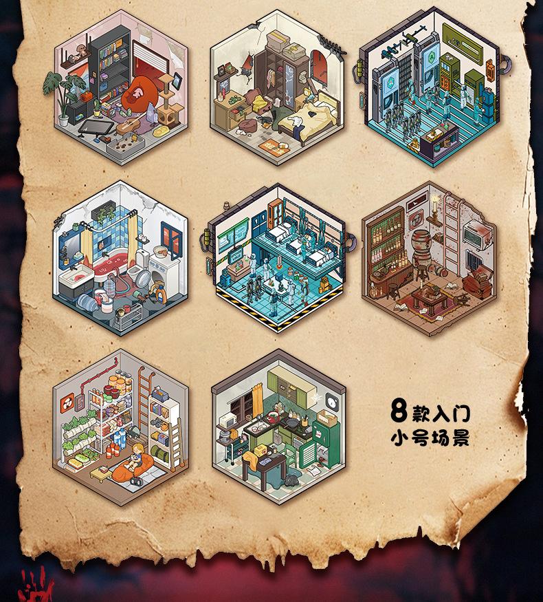 Fun DIY Miniature Scene Sticker Book Horror Handmade Craft Supplies for Journaling Scrapbooking Art Decoration