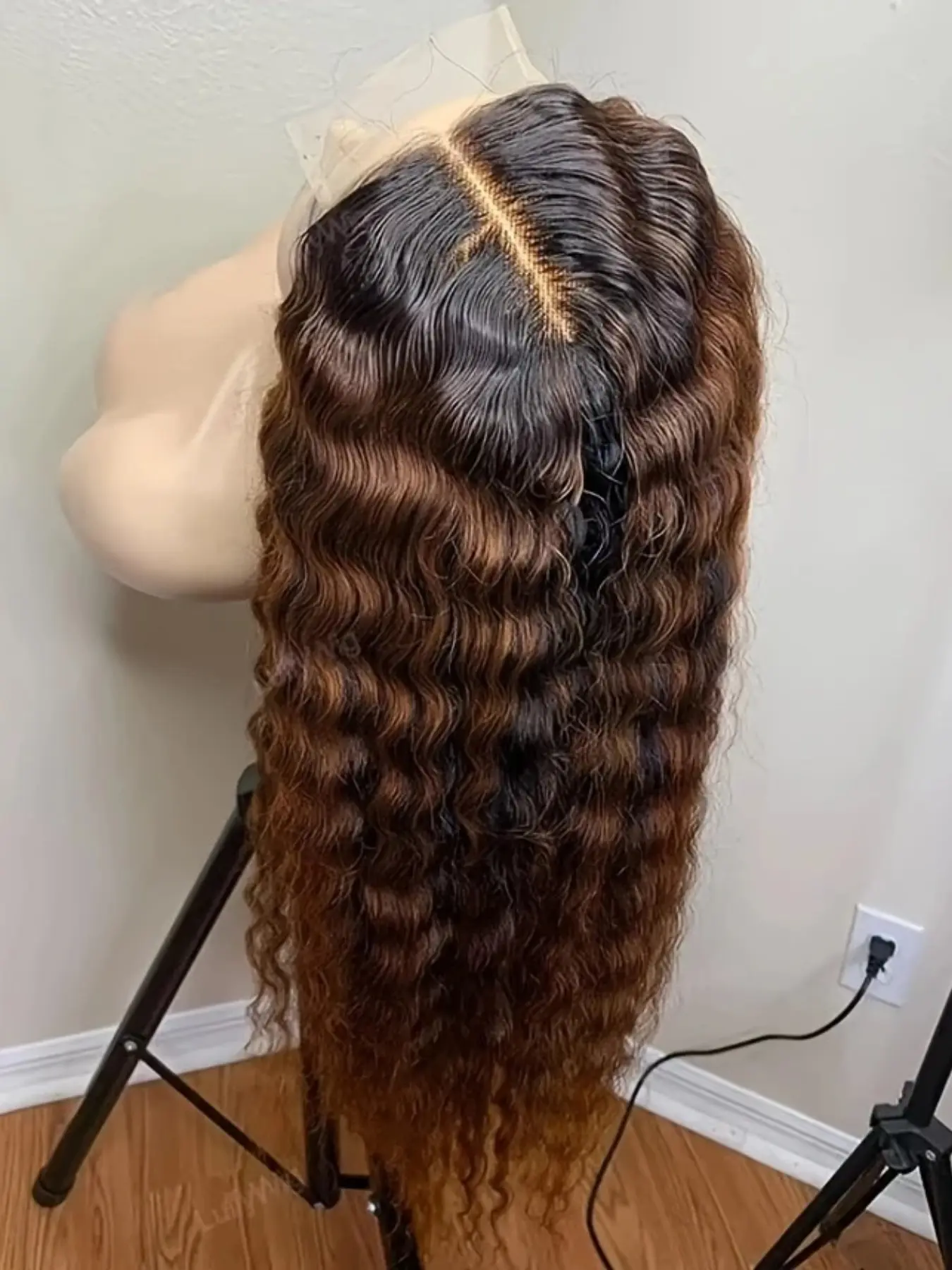 Daily Wavy Curl Wig, Synthetic Curly Wig, Soft Glue-Free Small Curls, 26 Inches Long, 180% Density, 13x4x1 Lace Front Full Cap, Heat Resistant
