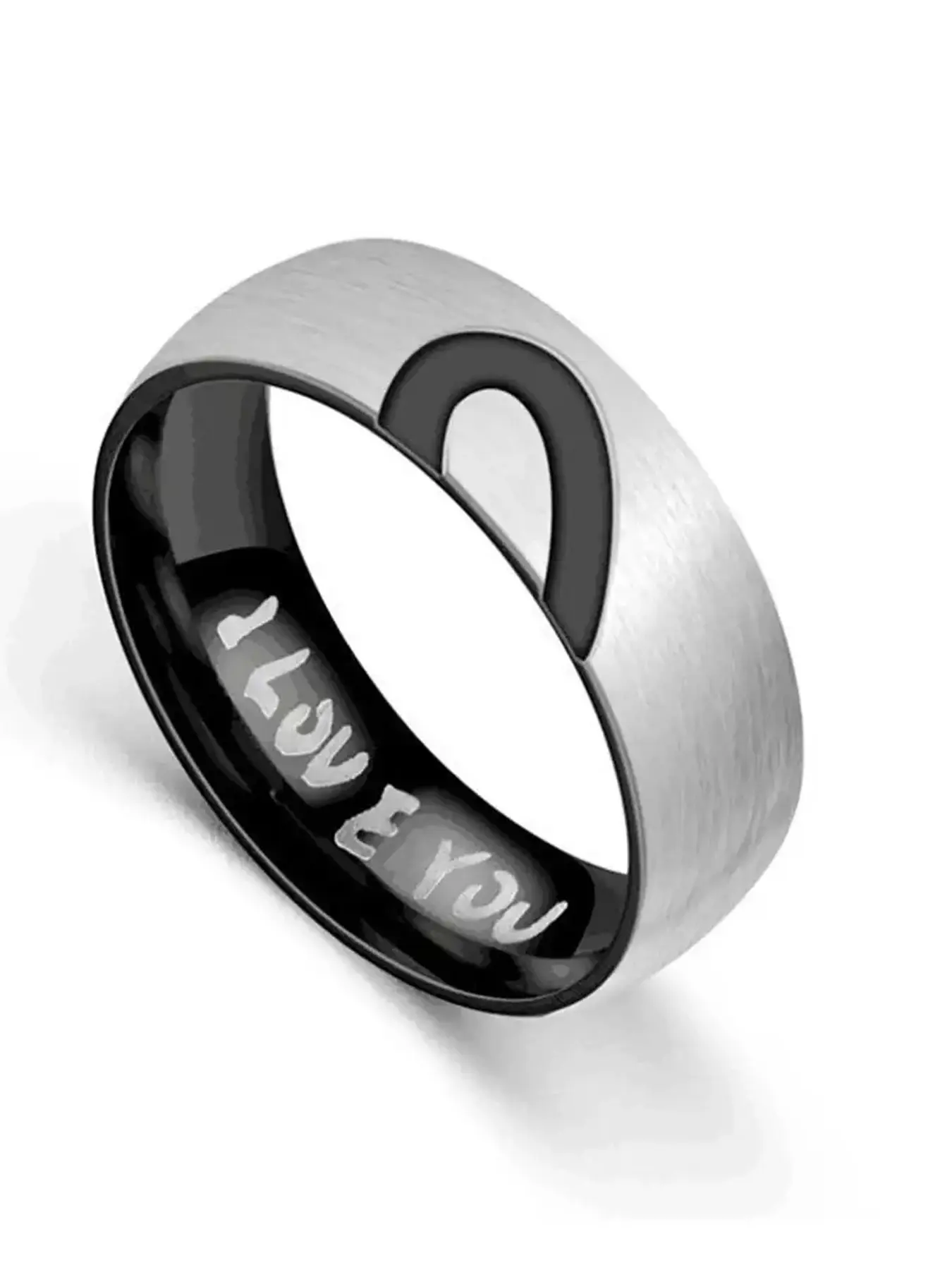 Couple Personalized Promise Ring Set, Engraved 'i Love You', Elegant Wedding Rings, Valentine's Day Jewelry Gift, Christmas Present