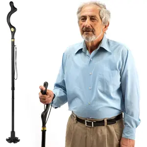 Self-Standing Walking Cane for Men & Women – 10 Height Adjustable Folding Cane – Lightweight Portable Mobility Aid – Collapsible Hand Stick with Ergonomic Grip – Ideal for Balance Support & Daily Walking
