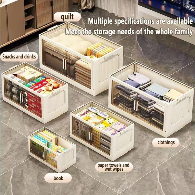 Foldable Storage Box, 1 Count Multi Layer Large Capacity Clothes Storage Box, Home Organizer for Bedroom, Living Room, Office, Collapsible Storage Box, Multilayer Storage, High Capacity Storage