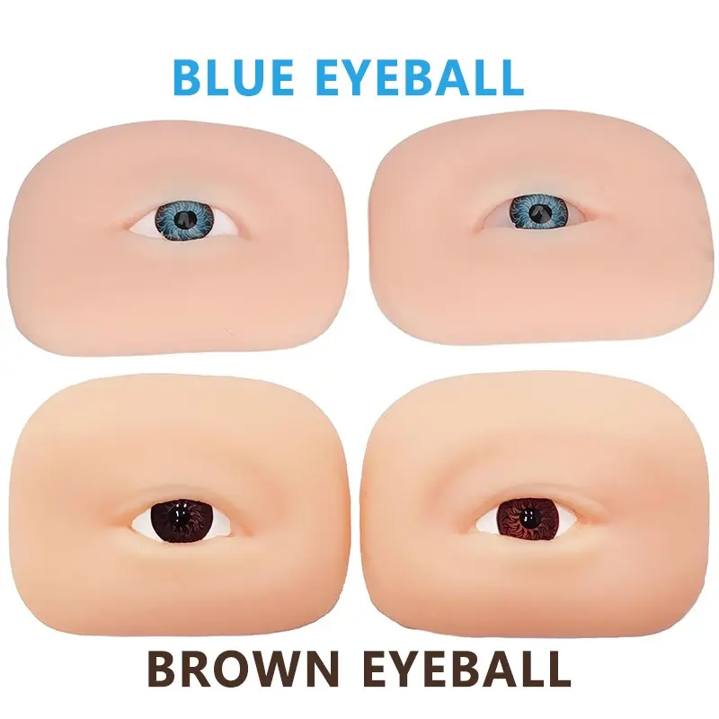 2pcs Microblading 5D Eyebrow & Lip Tattoo Practice Skin, bionic silicone, smooth and soft. A cosmetic beauty tool suitable for eyelash, eye, and lip makeup application, ideal for eye makeup practice and semi-permanent eyebrow line training.