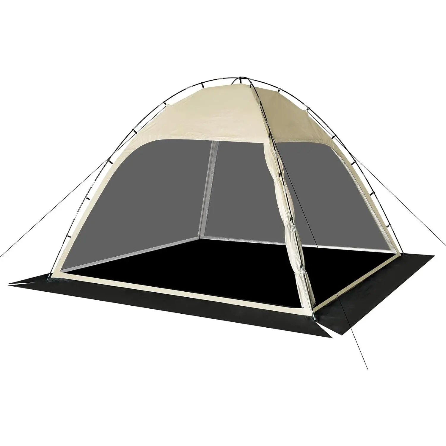 Screen Tent with Removable Floor, Large 10'x10' Gazebos with Mosquito Netting and Removable Floor Sunproof Outdoor Canopy Tent  Backyard Party Outside Activities 1-Person Setup