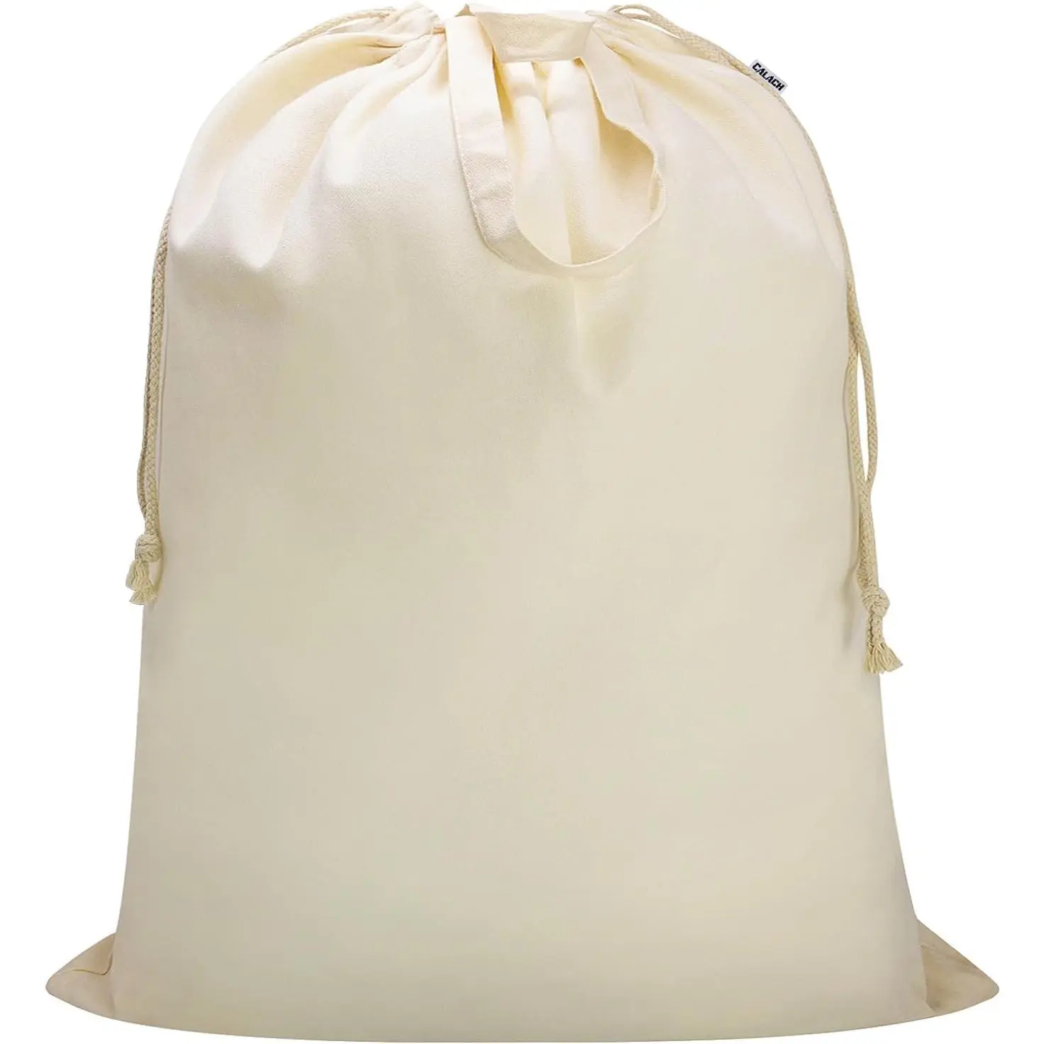 Canvas Laundry Bag 33"Wx 35"H, Thick Canvas Laundry Bag with Handles & Drawstring, Extra Large Heavy Duty Washable Basket Liner Hamper Liner Storage Sack (Beige XL, 1 Pack)