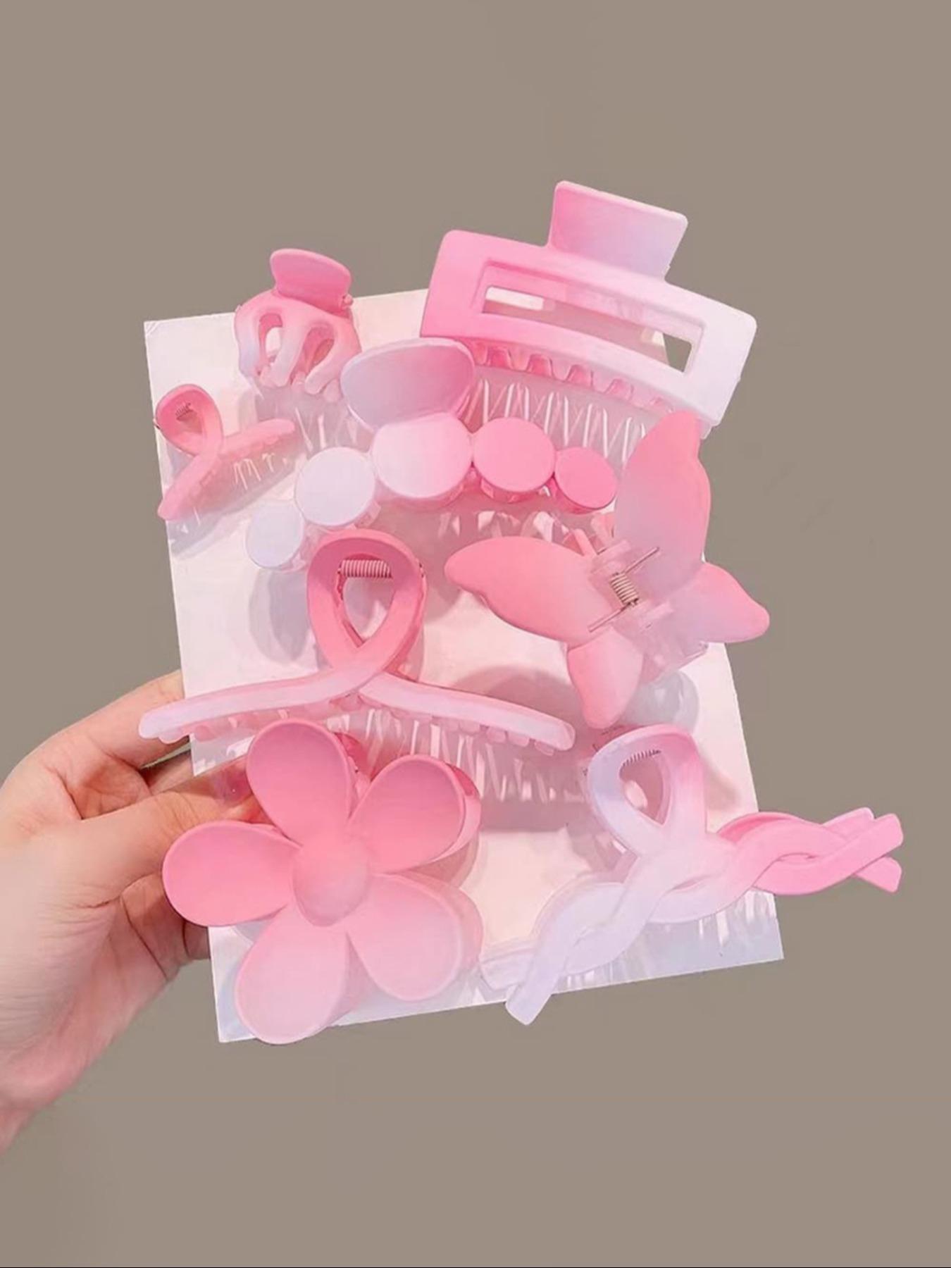 8pcs-Women-s-Large-Size-Acrylic-Painted-Hair-Claw-Clips-In-Set-Fashionable-And-Personalized-Ins-Style-Simple-And-Attractive-Street-Style-College-Style-Hair-Accessories-For-Going-Out-Shopping-Dating-Party-Traveling-And-Swimming-As-Well-As-For-Business
