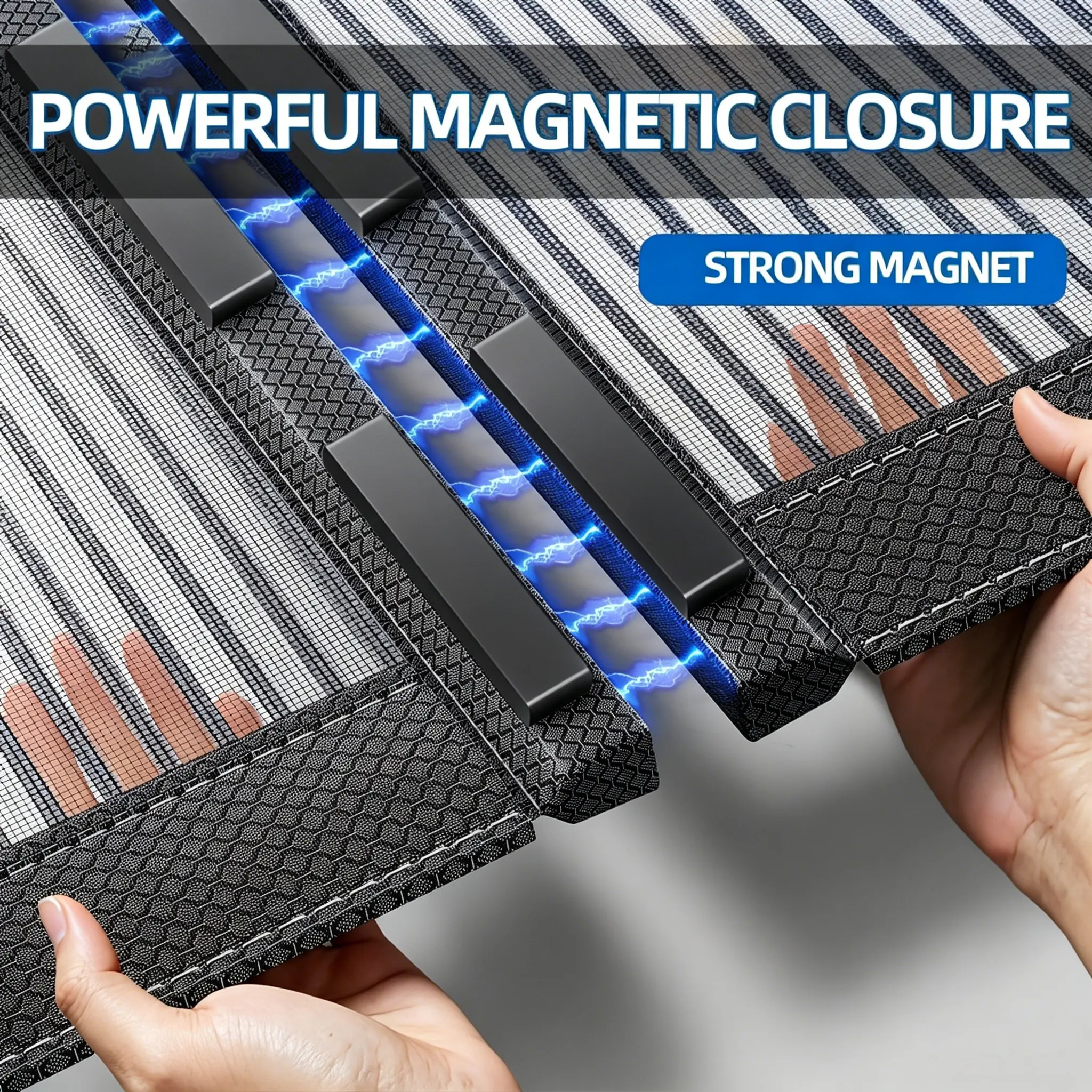 Heavy-Duty Magnetic Screen Door with Auto-Close Sliding System, Hands-Free Bugproof Pet Friendly Panel Door, Hook-and-Tape Hanging with Magnetic Snap Closure, Easy Install for Outdoor & Balcony Use