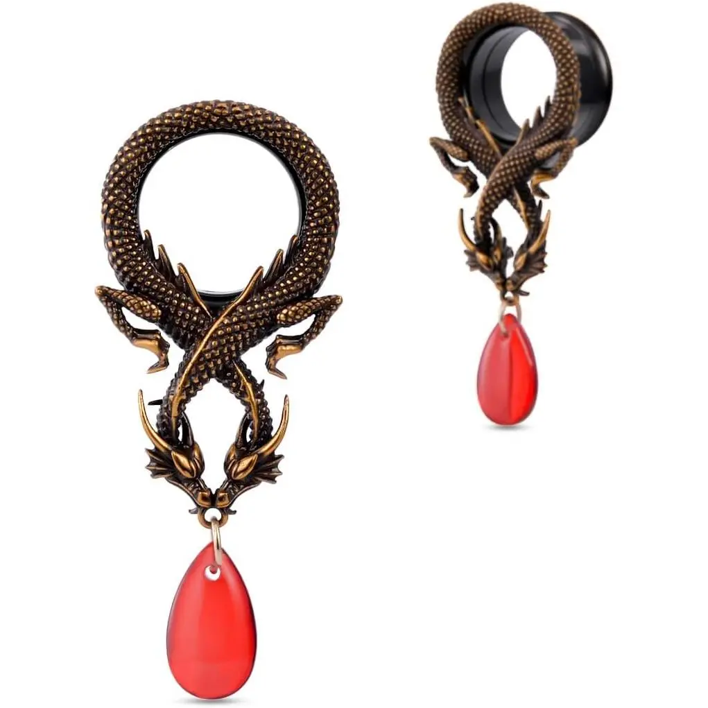 Double Flared Ear Tunnels,  Gauges for Ears, Screw  Plugs Earrings  Expander.