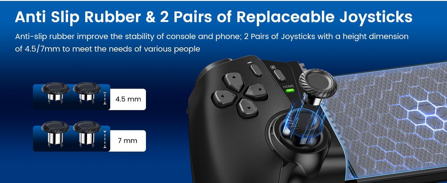 BEBONCOOL Switch/Switch2 Controller Compatible With Nintendo Switch 2/1/OLED With Hall Joystick LED, Wireless One-Piece Handheld Mobile Phone Controller for iPhone Android Support Xbox Cloud, Steam Link, GeForce Now