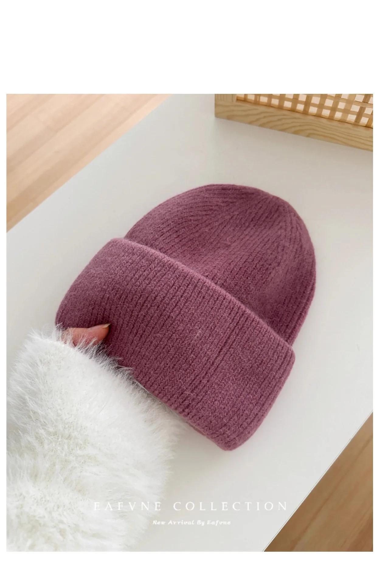 1pc Warm Knit Beanie for Men Women,Slouchy Beanie Hats Winter Knit Cap Soft Ski Hat Unisex,Thick Fisherman Cuff Plain Skull Caps