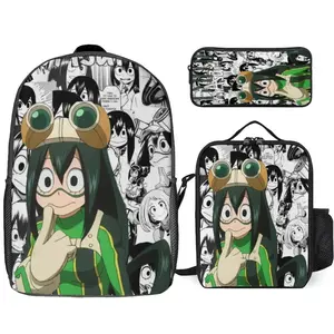 My Hero Academia Backpack 3 Piece Set Travel Daypack Combination, Back to School Gifts