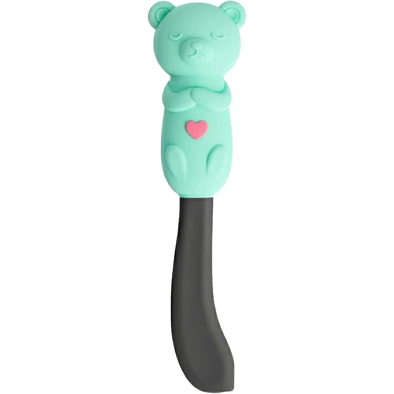 Jar Scraper Spatula -  Scraper, Cute Kitchen Accessories,  Fun Cooking Kitchen Gadgets for Foodies -  &   Safe (Teddy - Green)