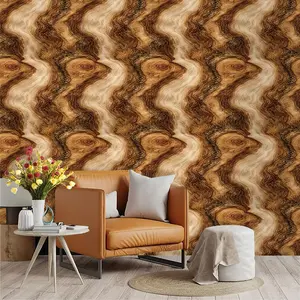 Tree Knot Wood Texture Wallpaper, Gradient Colors, PVC Material, Self-Adhesive, Moisture-Proof, for Kitchen/living Room/bedroom