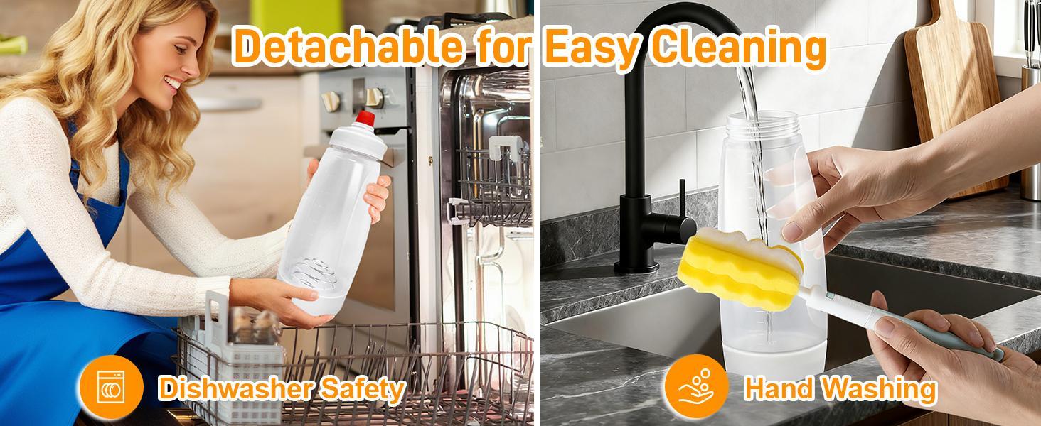 Pancake Batter Dispenser with Blender Balls – 33 Oz Pancake Mixer Bottle, Kitchen Batter Squeezer with Graduated Lines & Sturdy Base for Cupcakes, Crepes, Muffins, Pancakes