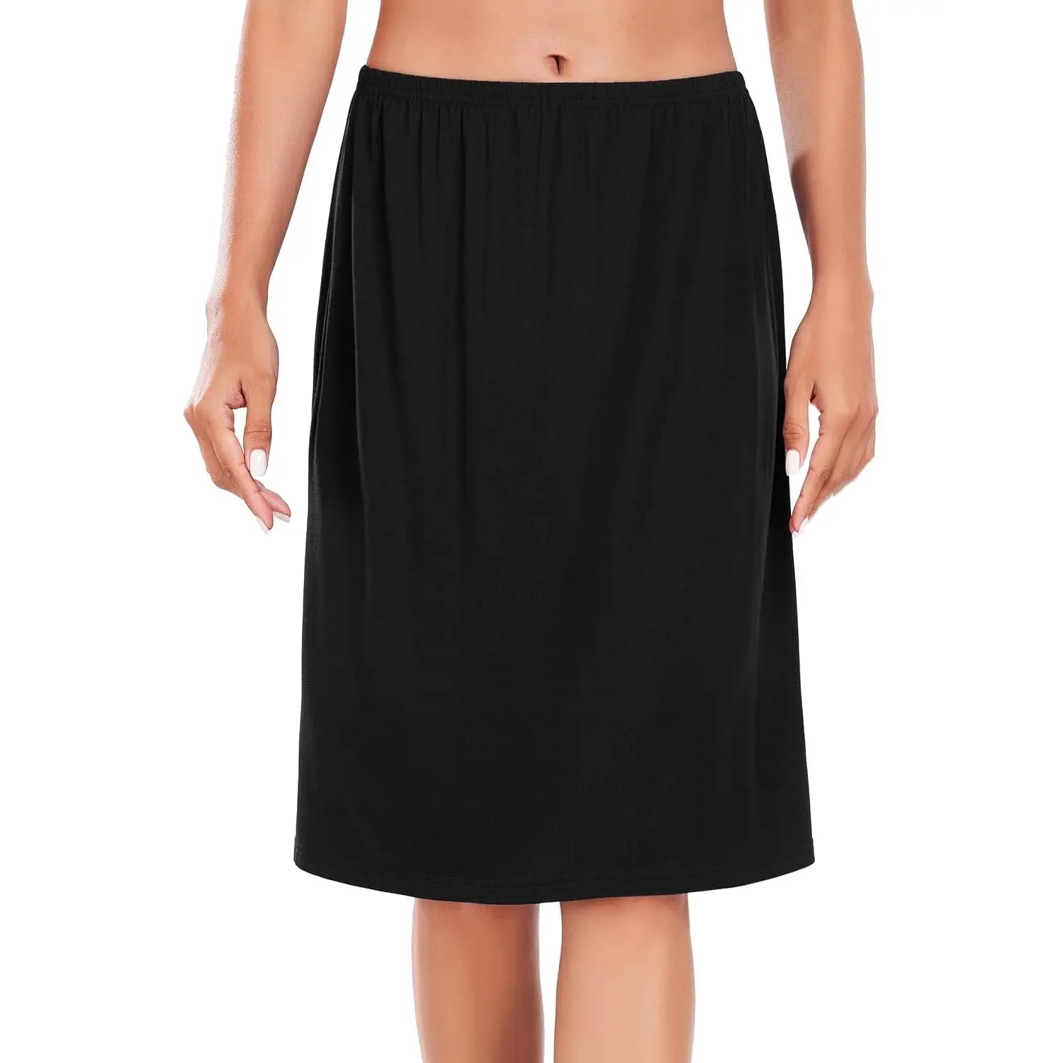 Women's Super Soft Modal Half Slip Basic Underskirt for Under Dresses S-3XL(Gift)