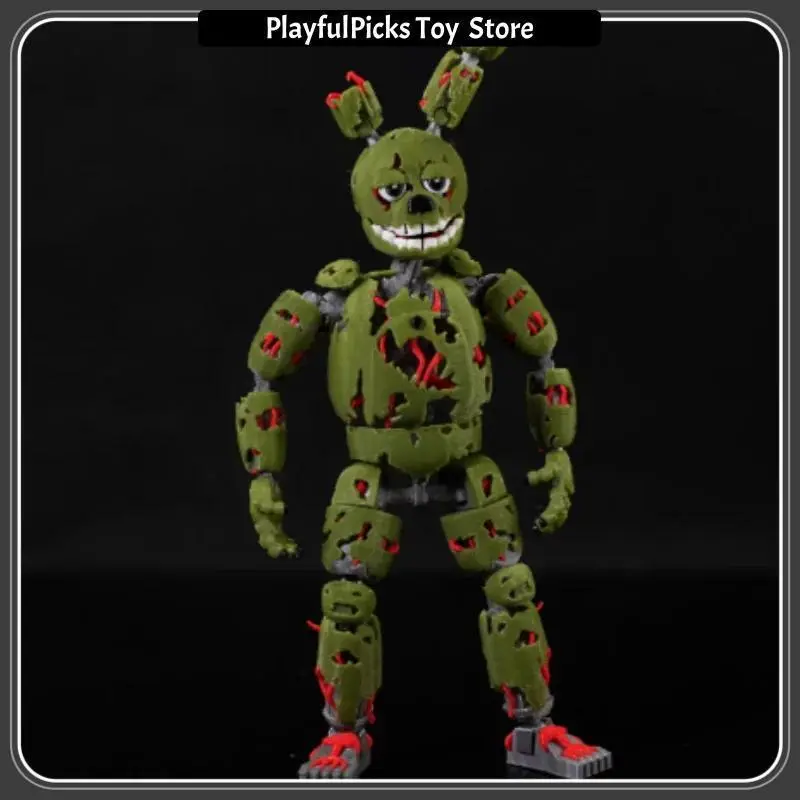 3D Printed 16CM Zombie Springtrap T13 Articulated Action Figure Model Toy Gaming Merchandise Gift Shipped Within 40 Days