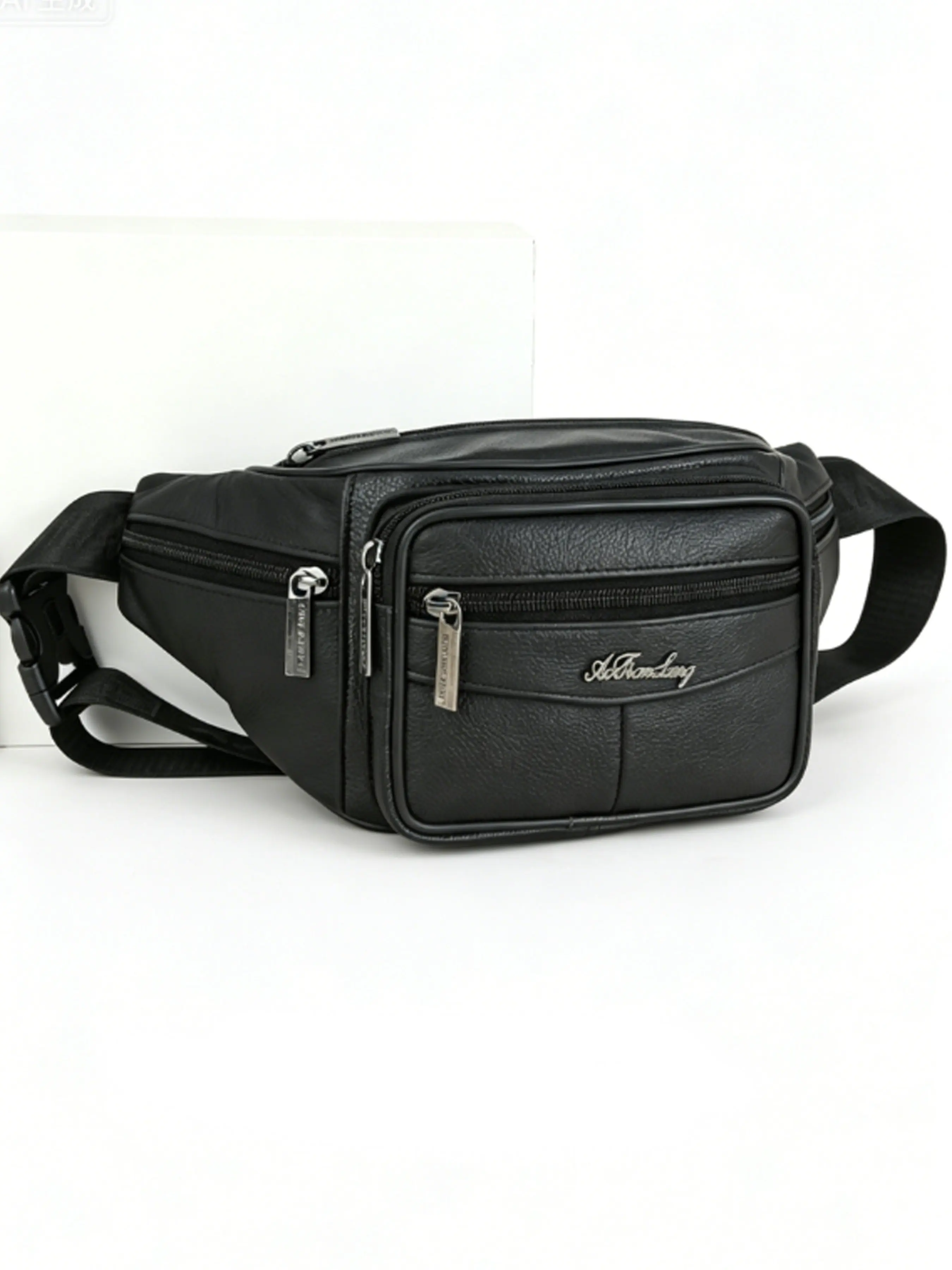 Leather Unisex Waist Bag, Waterproof Fanny Pack, Multi-Compartment Waterproof Chest Pack, Outdoor Travel Running Casual Crossbody Belt Bag