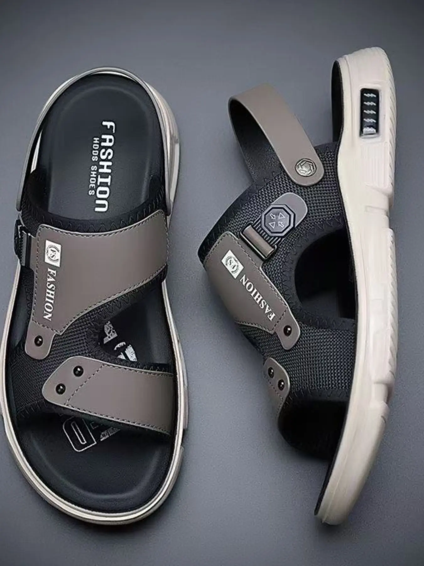 2026 New Men's Summer Anti-Slip Waterproof Beach Shoes, Summer Beach Footwear, Comfortable Casual Soft Sole Sandals, Ideal for Relaxing at the Beach