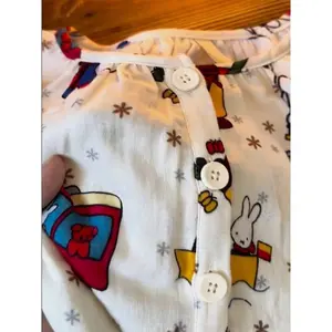 Kawaii Miffy Rabbit Sleeping Skirt New Style Cute Cartoon Print Pajamas Loose Plus-size Home Wear Girls' Gift