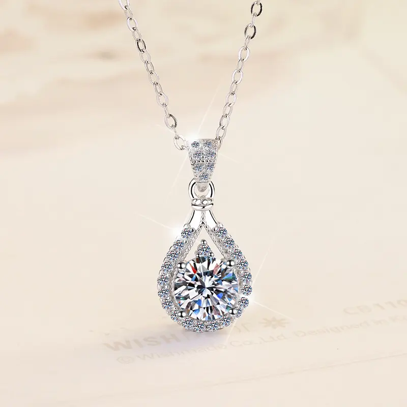 S925 Sterling Silver Necklace for Women, Korean Style Teardrop Pendant with a Colorful Artificial Gemstone, Korean Artificial Gemstone Necklaces & Pendants, Synthetic/Simulated Coloured Gemstone, Chic Artificial Gemstone Necklaces & Pendants S925 Sterling Silver Necklace for Women, Korean Style Teardrop Pendant with a Colorful Artificial Gemstone, Korean Artificial Gemstone Necklaces & Pendants, Synthetic/Simulated Coloured Gemstone, Chic Artificial Gemstone Necklaces & Pendants