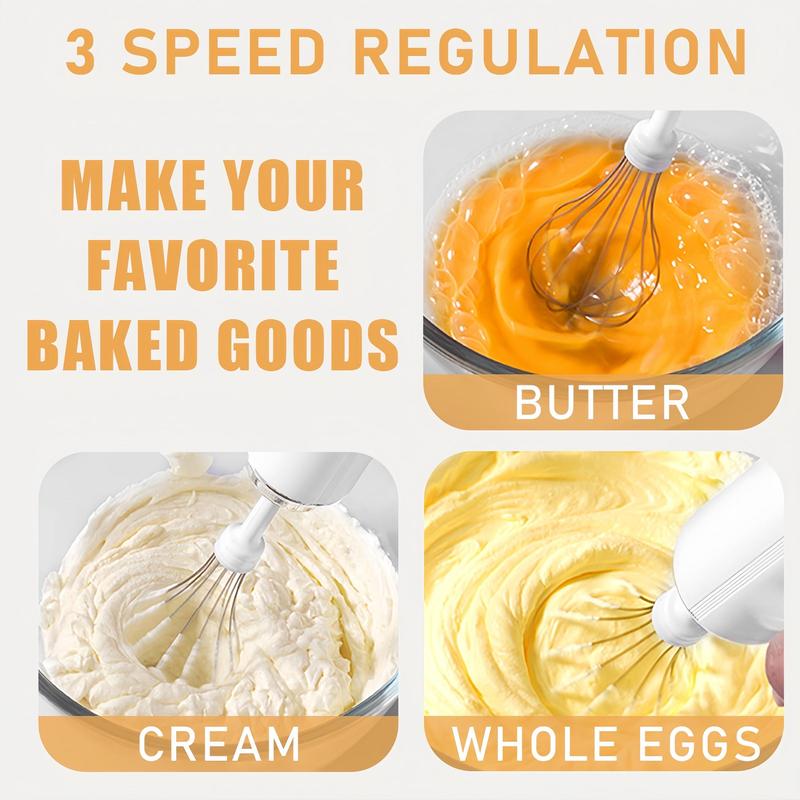 USB Rechargeable Wireless Handheld Electric Egg Beater, 1 Count Multi-functional Whisk Mixer, Portable Kitchen Mixer, Compact, Easy-to-use, and Space-saving Kitchen Appliances