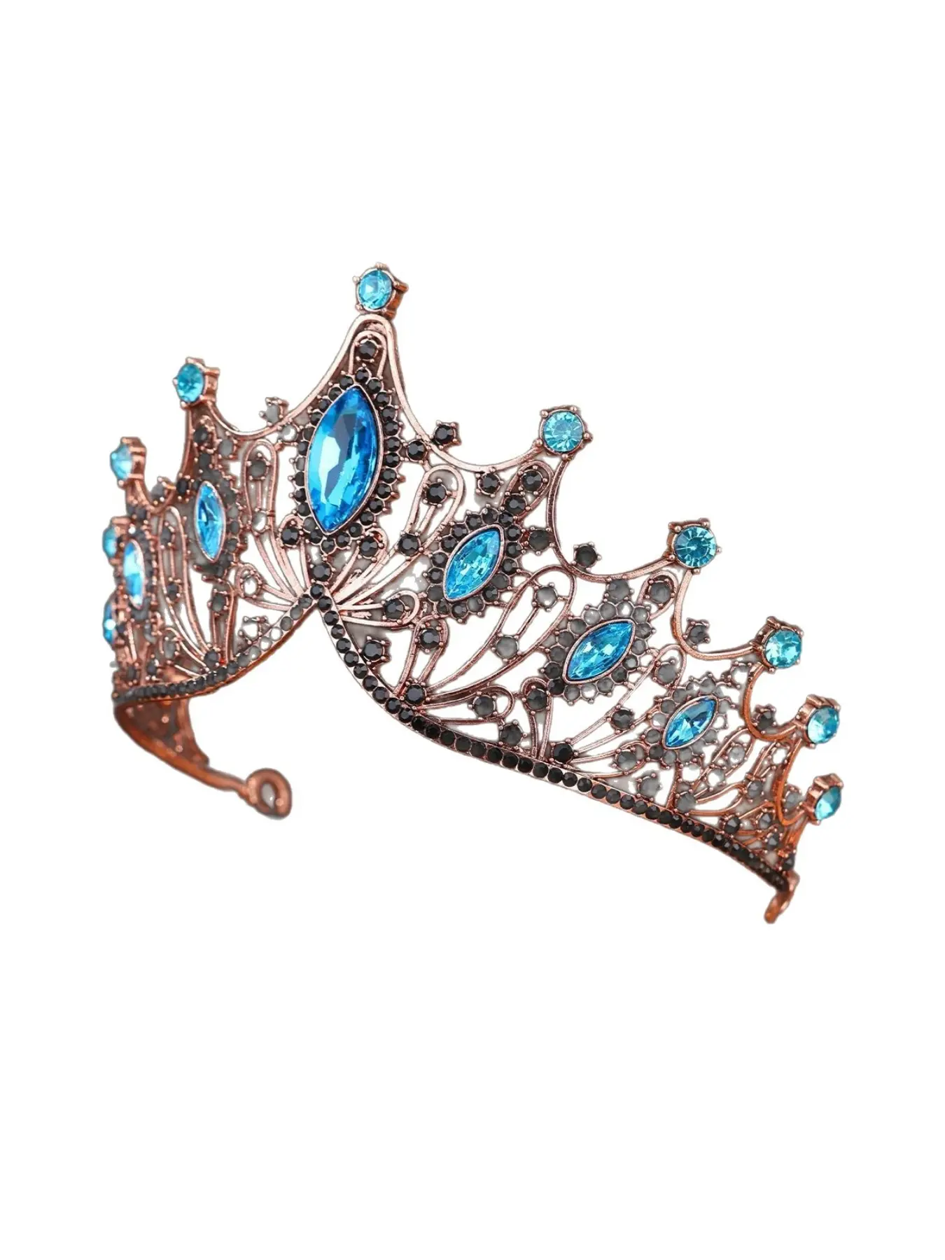 Dark high-end alloy bridal crown headpiece, Halloween party cosplay accessory