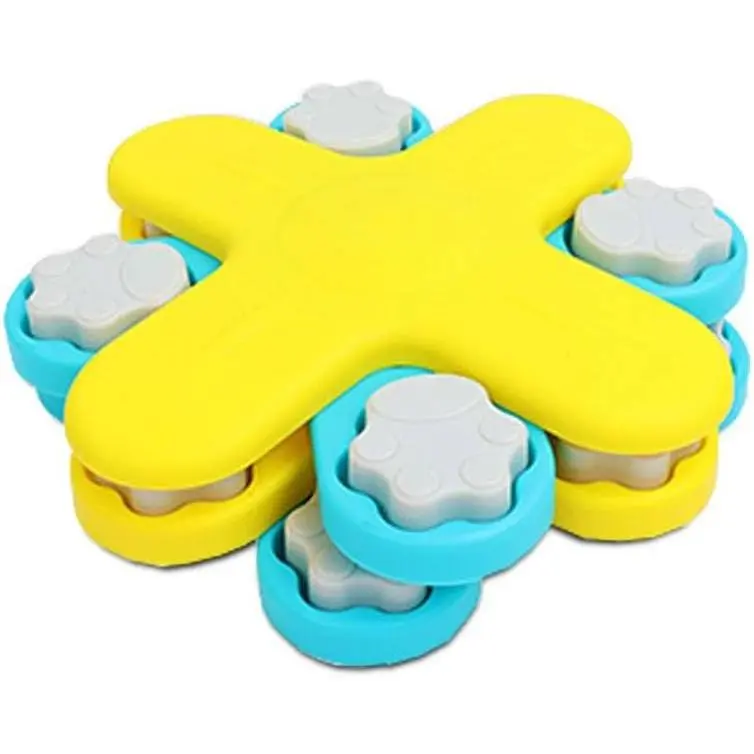 Dog Puzzle Feeder Toy, Interactive Slow Feeder Turntable for Treats and Mental Stimulation