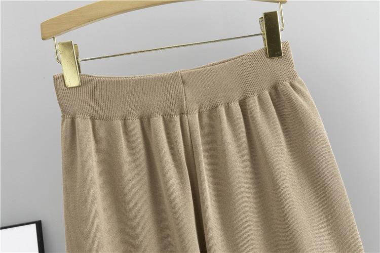 Women’s 2 Piece Sweater Sets Long Sleeve Knit Pullover and Wide Leg Pants Tracksuit for Stylish Lounge WearGift