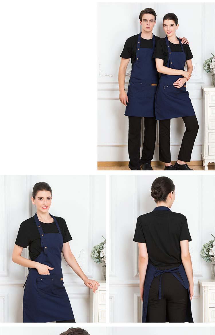 Custom Brand Logo Kitchen Aprons For Woman Men Chef Work  Grill Restaurant Bar Shop Cafes Beauty Nails Studios Custom Uniform