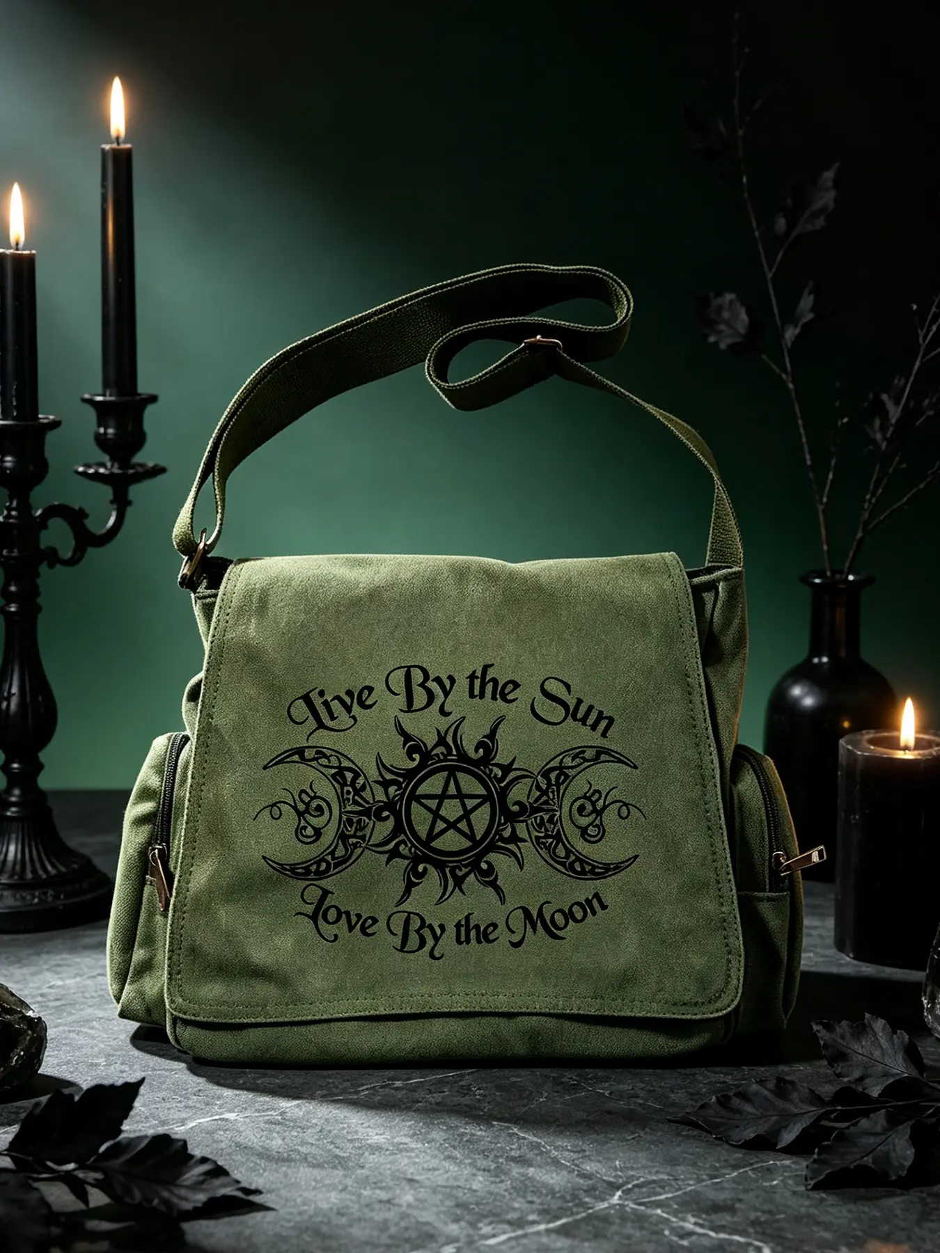 【Black Friday】Women Large Capacity Tote Bag, Sun Moon Print Canvas Messenger Bag, 2-in-1 Handheld & Crossbody Bag, Fashion Daily Shoulder Crossbody Bag, Ideal Holiday Gift for Pet Lovers, Great for Shopping & Outings, Daily Use Bag for Halloween