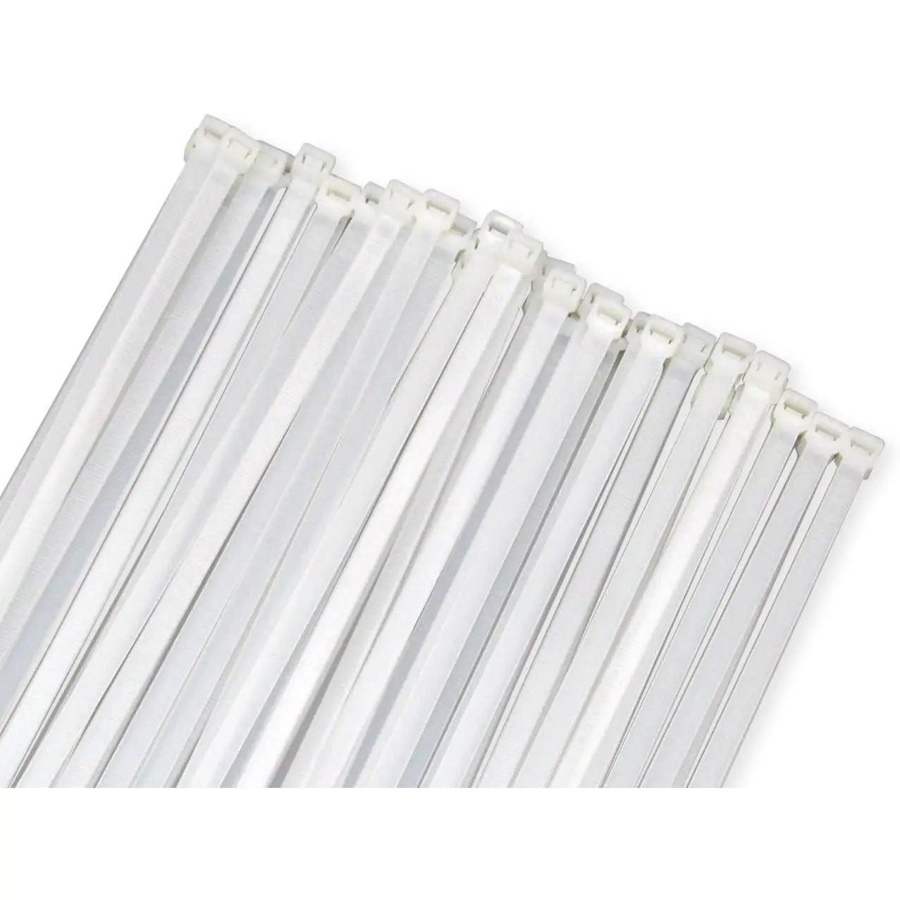 Heavy Duty 12 Inch  Ties White Clear Color, Industrial Zip Ties  120 lbs Strength, Wire Ties Wraps Durable Plastic Ties Straps, Indoor Decoration Outdoor  (50 pcs, white)