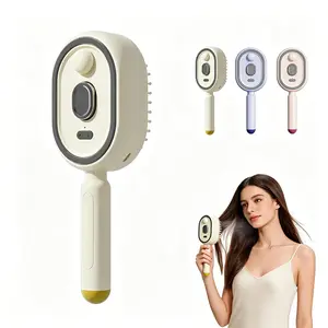 Electric Spray Scalp Massage Air Cushion Comb, Self-Clean Detangling Hair Brush, Anti-Static Volumizing Scalp Care Brush for Dry & Frizzy Hair, Essential Oil Not Included
