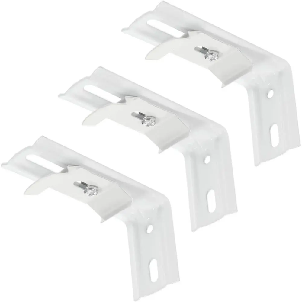 L Bracket 3 count 4" Length White Color for Vertical Blinds with Headrail Width 1-1/2"(38mm) Outside Mounting Bracket Clips