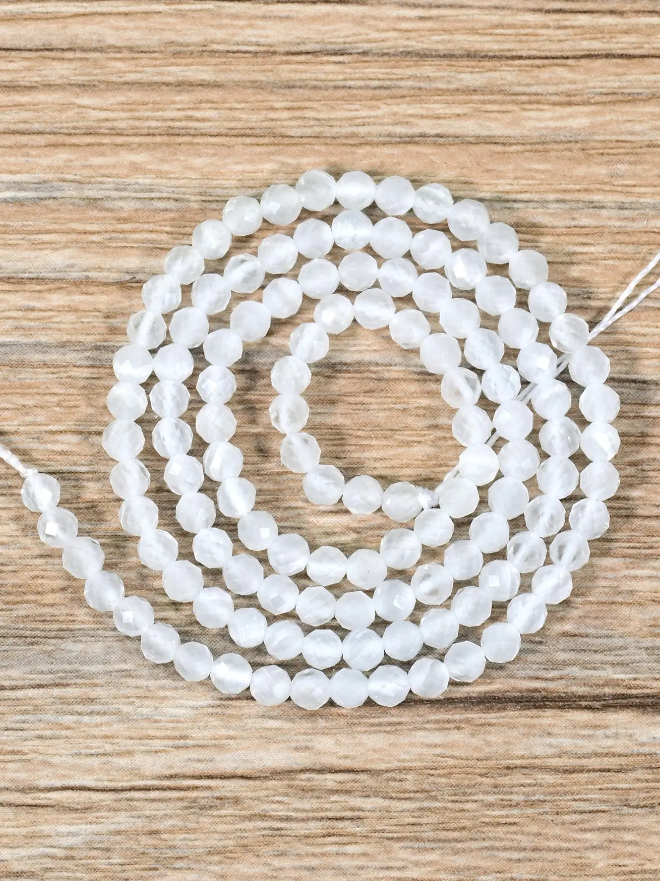 Natural Clear Quartz Faceted Beads 3mm, Gemstone Loose Beads for Jewelry Making, DIY Necklaces, Bracelets, Earrings, 120pcs Per String