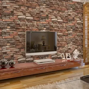 40pcs Vintage Brick Pattern Self-Adhesive Wall Stickers, Waterproof Moisture-Proof Wallpaper for Living Room, Bedroom, Office, DIY Creative Decor