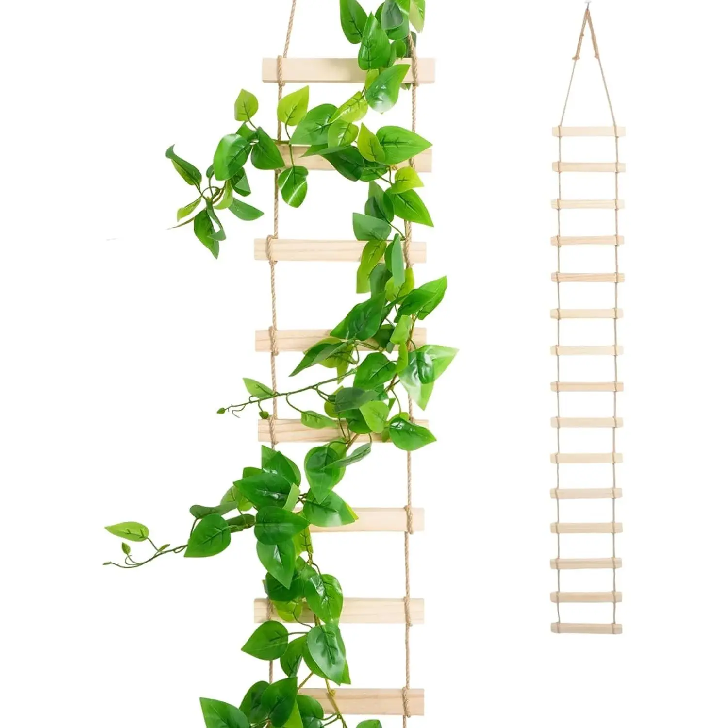 Wooden Ladder Plant Trellis for Climbing Plants – 6ft Extra Tall Indoor & Outdoor Wooden Trellis Garden Plant Support, Easy to Install for Vines, Ivy, Pothos, Monstera, Potted Plants
