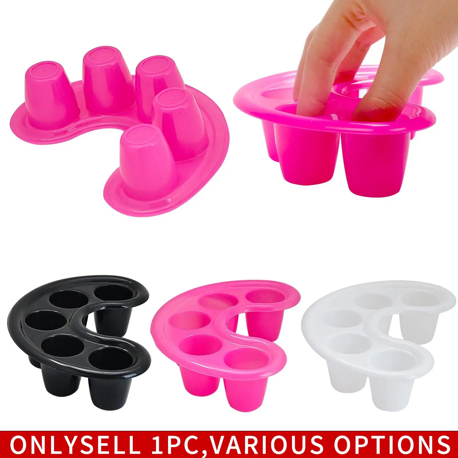 1PC Nail Art Tools, Nail Tools Five-Finger Soak Hand Bowl, Three-color Optional Manicure Softening Bowl, Dead Skin Cleaning, Nail Cleaning and Care Tools, Nail Care Product, Nail Tech Supplies