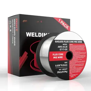 Flux Core Welding Wire, Gasless Mig Welding Wire, E71T-GS Mild Steel Mig Welding Wire .030" 2-Pound Spool, Pack of 1