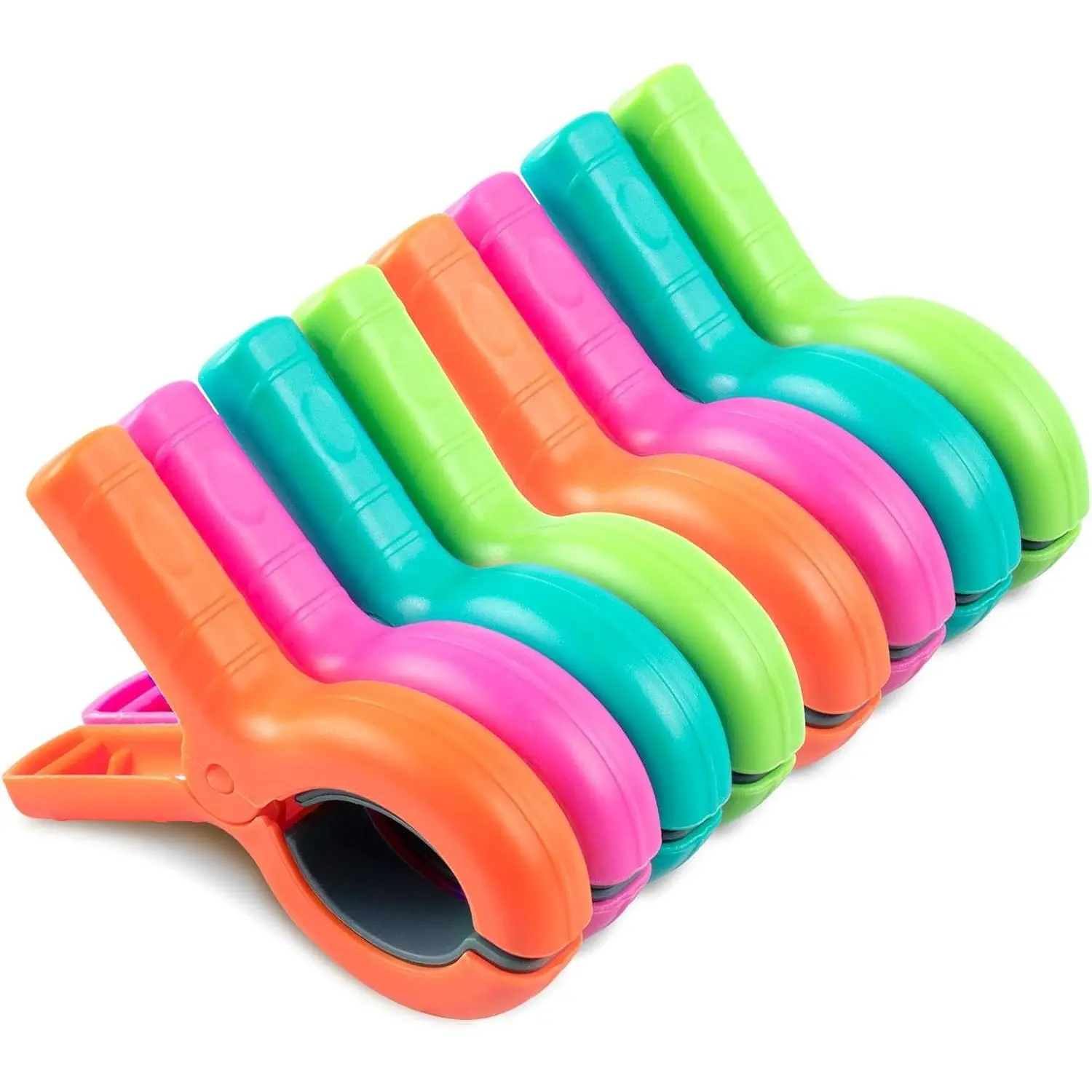 Beach Towel Clips for Beach Chairs, 8 Pcs Towel Holder for Beach Chair Pool Chair on Cruise Essentials, Jumbo Size Heavy Duty Clothes Pins, Beach Chair Clips for Beach Vacation Essentials, 4 Colors